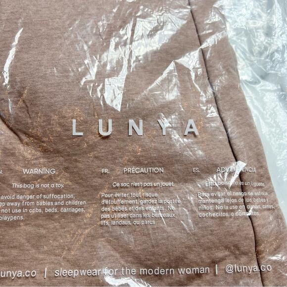 LUNYA Restore Double Faced Lounge Sweat Pants Light Pink Tan Pockets Soft NEW - Picture 14 of 16